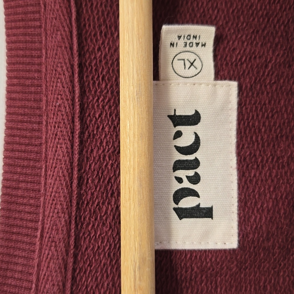 Pact Essential Sweatshirt Dress Size XL Organic Cotton Midi Loungewear - Picture 7 of 11